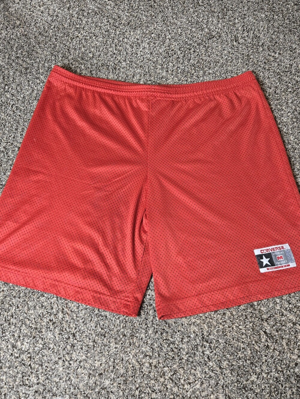 Vintage 90s Y2K Converse Red Made In USA Basketball Shorts Men's Size Medium